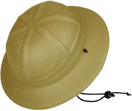 Carnaval Verkleed Safarihelmen voor kinderen - plastic - Jungle explorer - beige