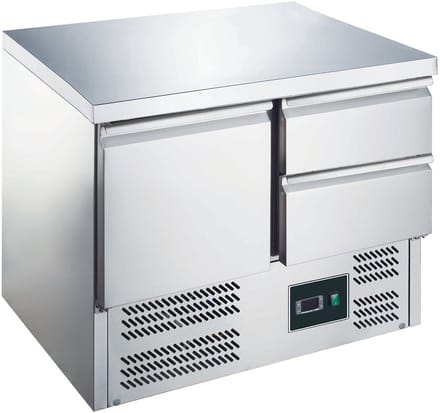ZORRO koeltafel ZS 901 2D | 1 deur / 2 laden | 900x700mm | 1/1 GN