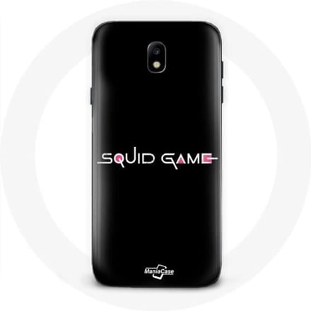 Case voor Samsung Galaxy J5 2017 Squid Game-logo Zwarte achtergrond