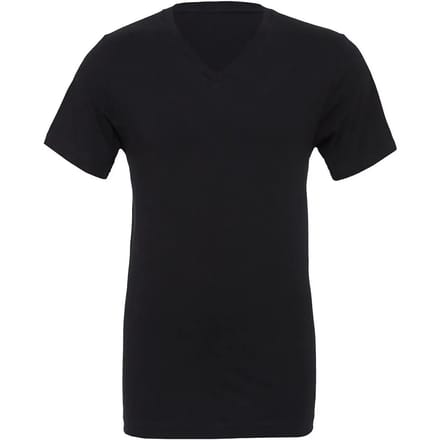 Bella+Canvas Unisex Jersey Short Sleeve V-Neck Tee CV3005 - Black - L