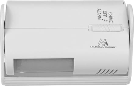 Maclean - Mini-alarm met bewegingssensor ingangssignalering - draadloze toegangssignalering / PIR sensor / bereik 8m - 9V DC - 70dB