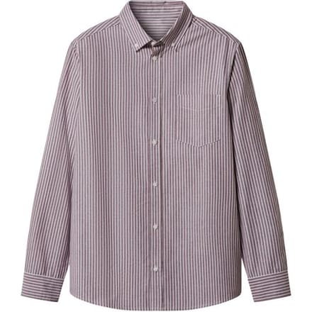 esmara Men Heren overhemd (Bordeaux/wit, S)