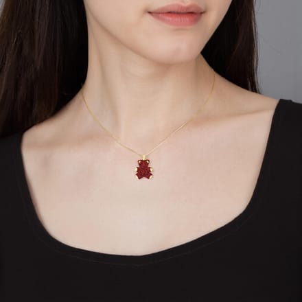 Swarovski Teddy 4D Kristal Ketting Damesketting Goud 5388876 Box (Random Color) beige