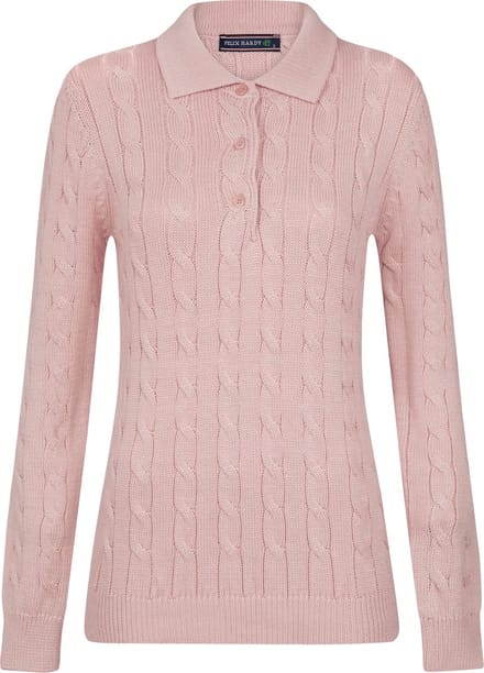 Felix Hardy Gebreide Polo Trui - Polo Kraag - Sweater Dames Roze - M