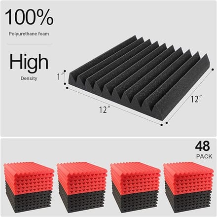 Schuimpanelen, Studio wig Tegels, Geluid Panelen Wiggen Geluiddicht Geluidsisolatie 48