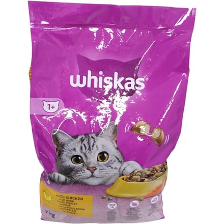 Whiskas Kipkroketten voor volwassen katten 1+ 7 Voeding