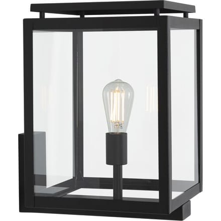 KS Verlichting De Vecht XL Muurlamp Zwart met Lichtsensor LED