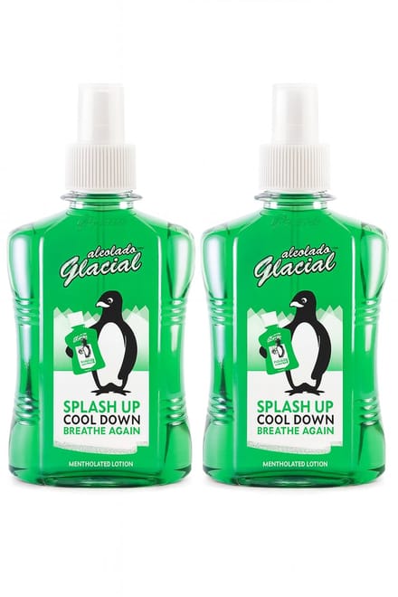 Glacial Alcolado - Mentholated Splash Lotion - Spray bottle - 2 x 125 ml - Multipack - Voordeelpak