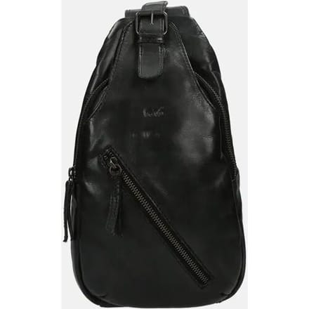 Bear Design Daley Crossbodytas Medium Leer - Zwart