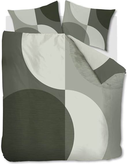 Snoozing Terry Dekbedovertrek - Tweepersoons - 200x200/220 cm - Green
