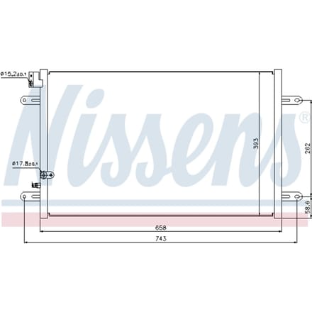 Condensator, airconditioning NISSENS 94854