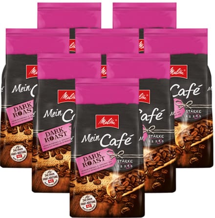Melitta Mein Café Dark Roast koffiebonen - 8 x 1 kg