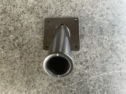 Vlaggenstokhouder 30 mm aluminium zwart
