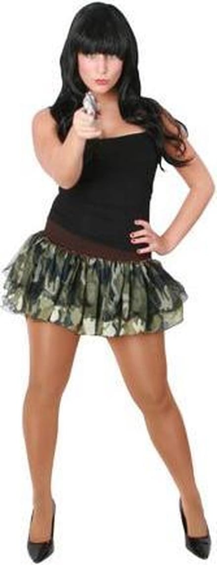Tule rokje camouflage print