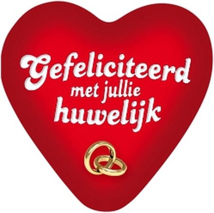 Decoratie bord - duplex karton - 49 cm - bruiloft / huwelijk - feestversiering