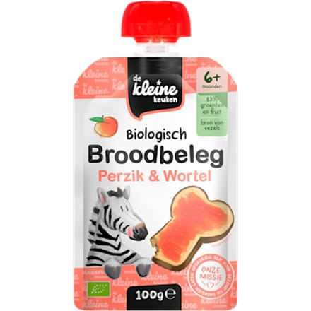 Bio broodbeleg perzik wortel 6+