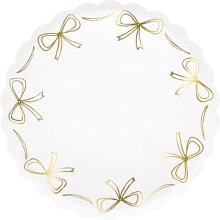 Meri meri kerst dinerborden gouden strik