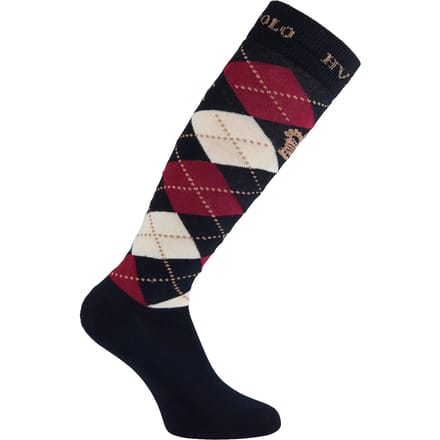 Hv Polo Sokken Hv Polo Argyle Donkerblauw-paars
