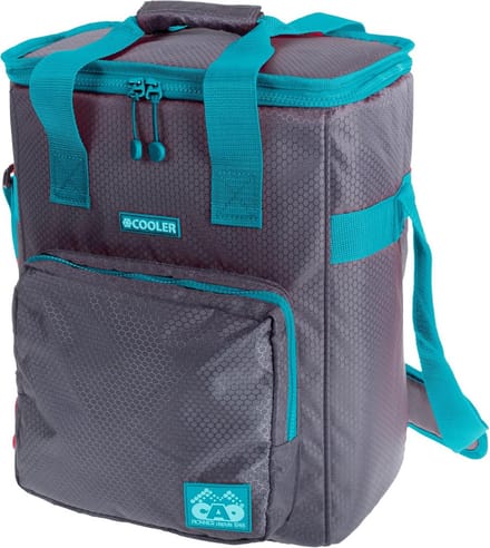 Koelbox Grijs/Rood, 20 L, 28 x 19 x 36 cm - Duurzaam en Compact