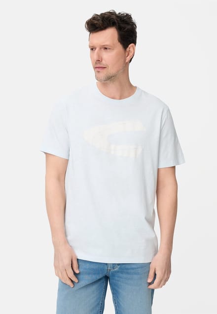 camel active T-Shirt met reflecterende details - Maat - Hemelsblauwmenswear-L