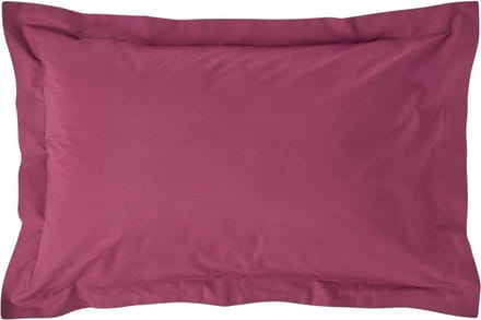 Homescapes Kussensloop 50x75 cm met Rand (Oxford) – Bordeaux – 100% Egyptisch Perkal Katoen – 200 TC