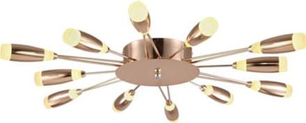 LED Plafondlamp - Plafondverlichting - Fave - 62W - Natuurlijk Wit 4000K - Koper Aluminium