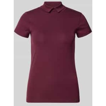 slim fit T-shirt met hoogsluitende polokraag