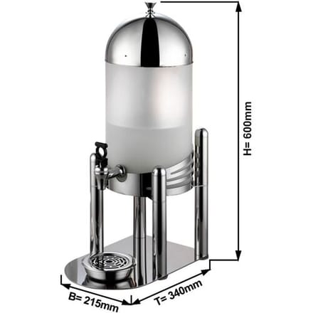GGM Gastro Milch-/ Saftspender - 7 Liter - Chrom Zilver