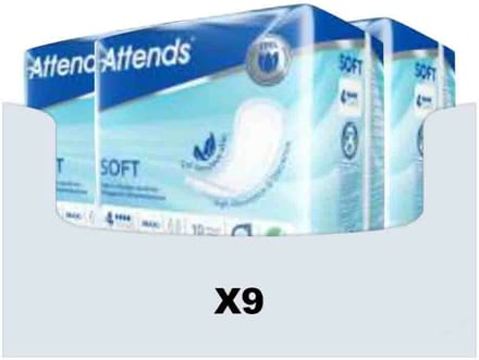 Attends Soft Maxi 4 - 9 x 10 stuks - Voordeelverpakking