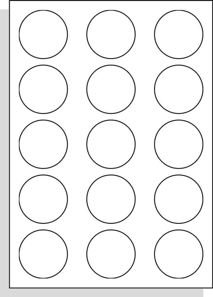 A4 Laserprinter etiketten - 50 mm rond - mat wit - 100 vel per doos