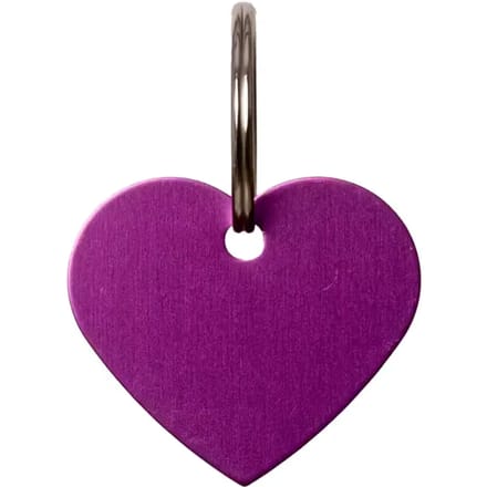 Grooming Deluxe - Naamplaatje hart size M 3,8cm purple