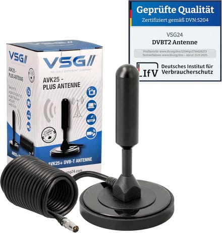 DVB-T2 HD Binnen en Buiten Antenne met Krachtige Ontvangst en 5m Kabel