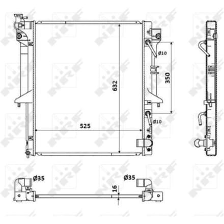 Radiator, motorkoeling NRF 53909