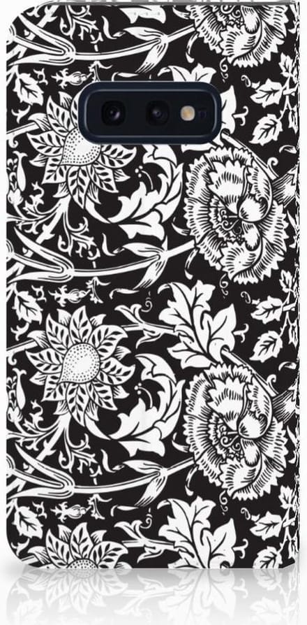 Samsung Galaxy S10e Smart Cover Black Flowers