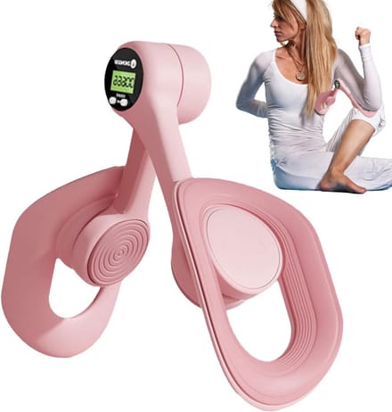 Bekkenbodemtrainer - Heupspiertrainer Dijtrainer - Spierversterking - Intelligent Display - 35x25 cm - Roze