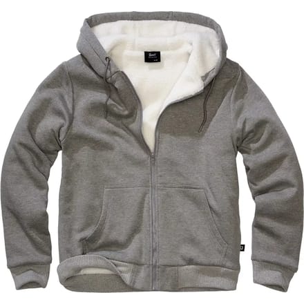 Brandit - Sweat Teddylining Vest met capuchon - M - Grijs