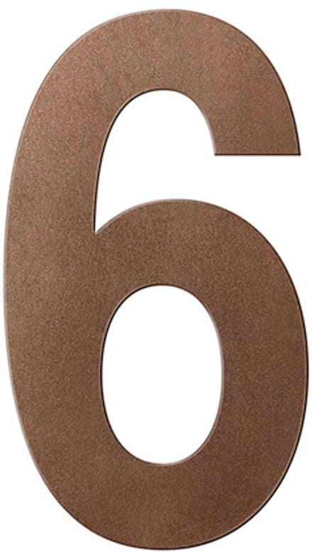 Huisnummer - Brons Kleur - RVS - GPF - Bronze blend 6, 150 mm