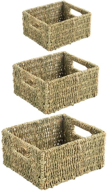 Opbergmanden CABO, set van 3 – naturel
