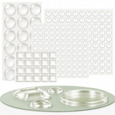 bufferset, zelfklevende elastische buffer, deurbuffer, transparante aanslagdemper, rubberen buffer, beschermende buffer, geluidsdemping, voor deuren, kasten, toetsenbord