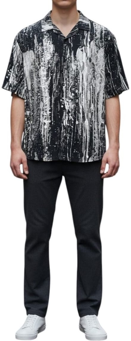 Carlo Colucci Heren T-shirt Zwart C4753/201