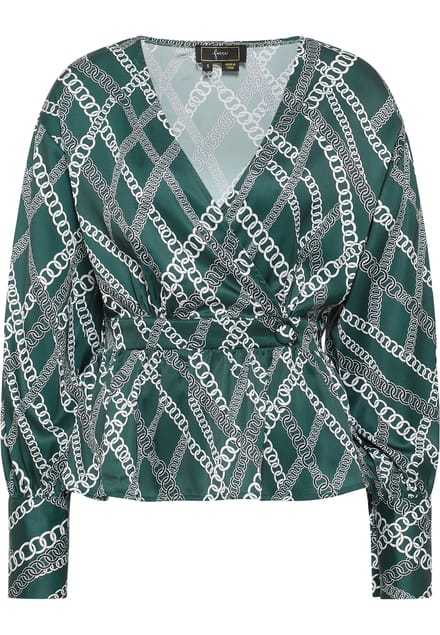 Faina Blouse tassia Dames Donkergroen Veelkleurig