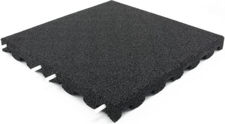 Rubbermagazijn - Speelplaatstegel - zwart - 50x50 cm - Dikte 8cm - 4 stuks