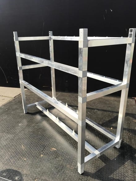 Qrig Mining rig frame 12 - 16 GPU aluminium rigframe