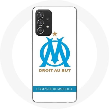 Coque - Olympique de Marseille - Galaxy A52 - Logo - Souple - Blanc blanc