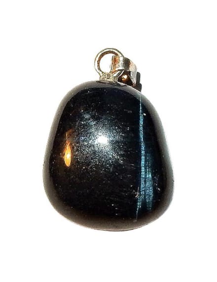 Valkenoog Edelsteenhanger (blauw tijgeroog)