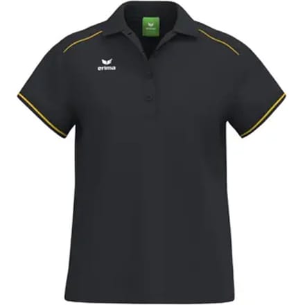 Erima Cmpt 3 Wings Polo Dames - Zwart / Geel | Maat: 40