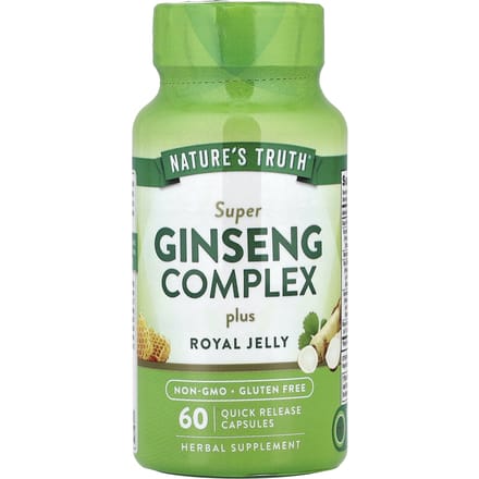 Nature's Truth, Super Ginseng Complex Plus Gelée Royale, 60 capsules à libération rapide