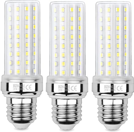 E27 LED Corn Lamp 20W - 150W Equivalent, 6000K Daylight White - Pack of 3