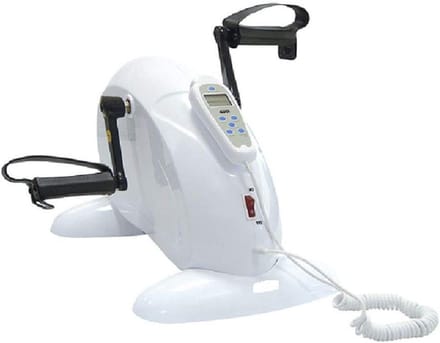 Mini Oefen Fiets - Pedaal Trainer - Mobiliteit Verbeteren - Multifunctioneel LCD Scherm - 42x43x29cm - Wit