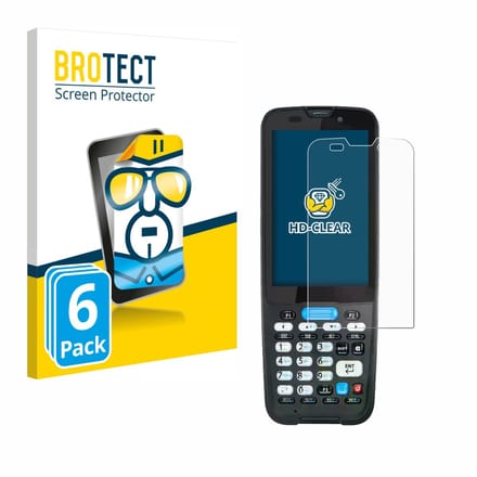 BROTECT - Screenprotector voor Unitech HT330 - Folie Beschermfolie transparant 6 Stuks